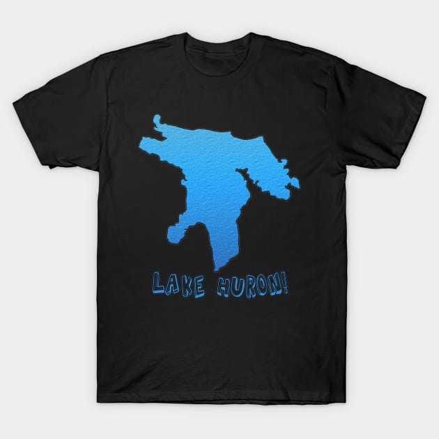 Lake Huron Great Lakes Outline T-Shirt by gorff